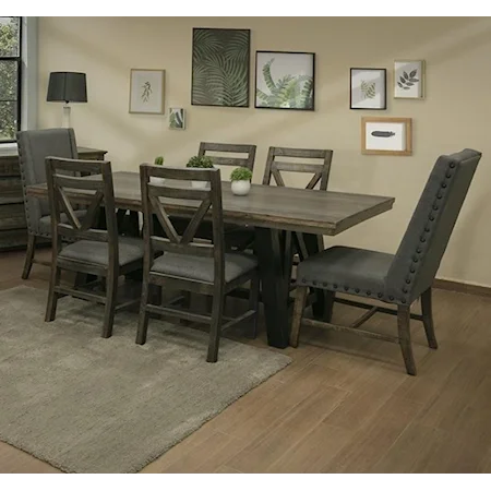 Rustic 7-Piece Table and Chair Set